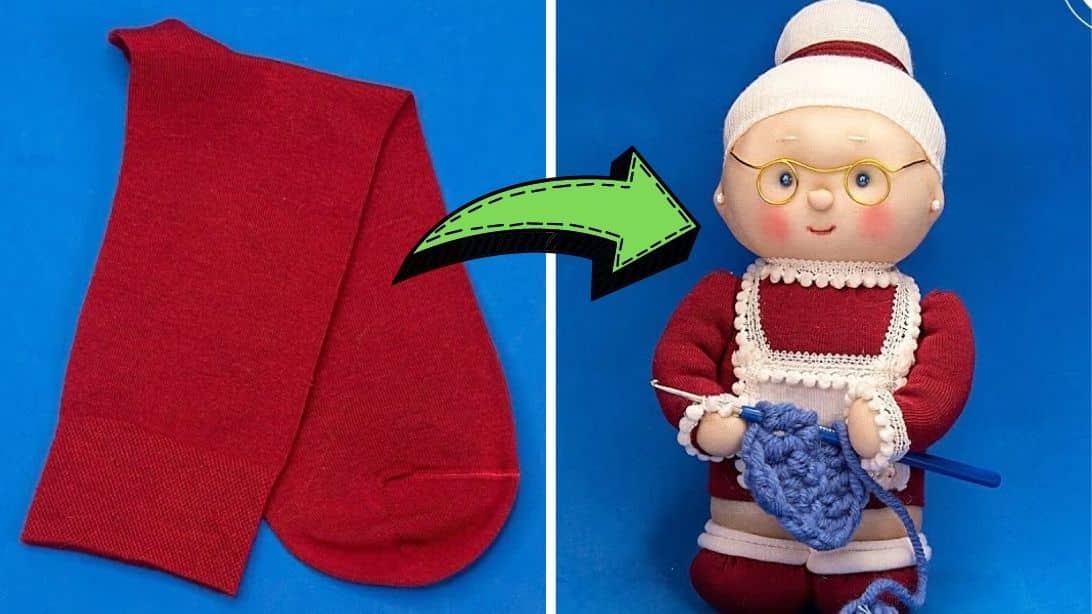 How To Make A Grandma Doll Using Socks