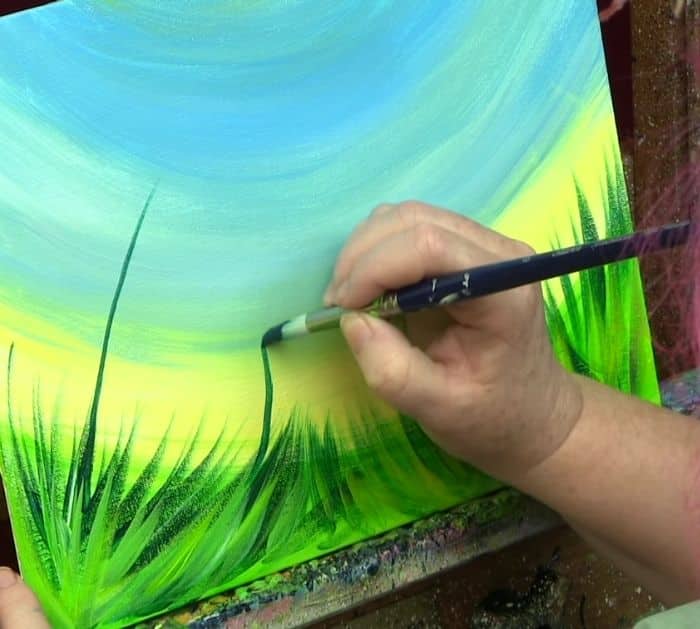 Dandelion Cotton Swabs Painting Technique