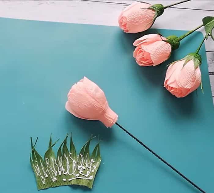 Crepe Paper Rose Tutorial