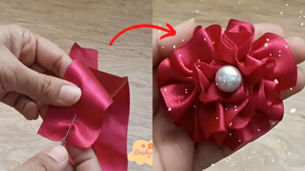 Easy Ribbon Flower DIY DIY Joy