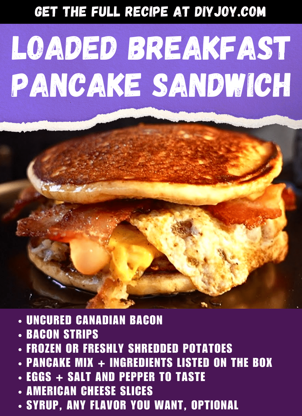Loaded Breakfast Pancake Sandwich Recipe
