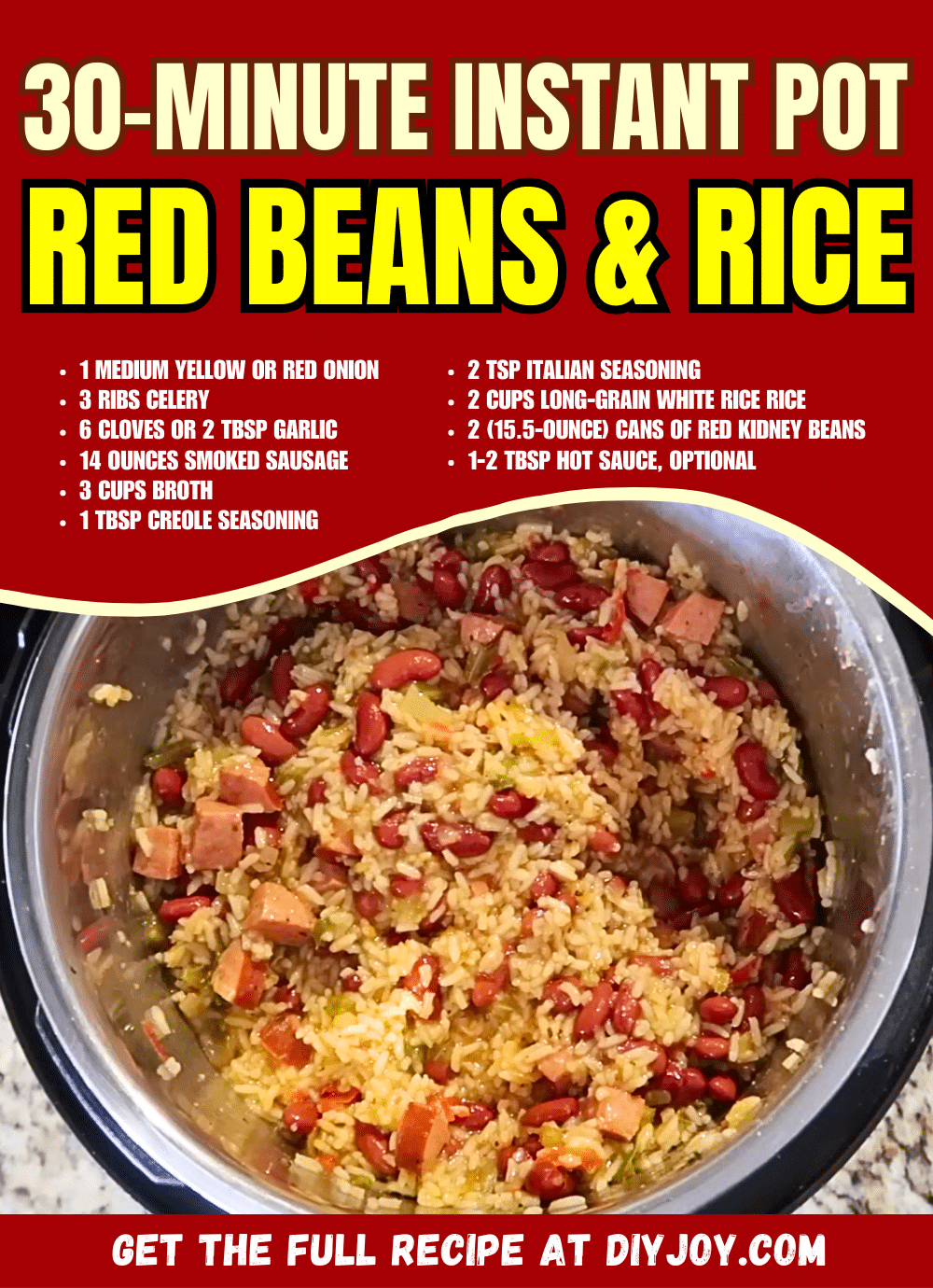Easy 30Minute Instant Pot Red Beans & Rice Recipe
