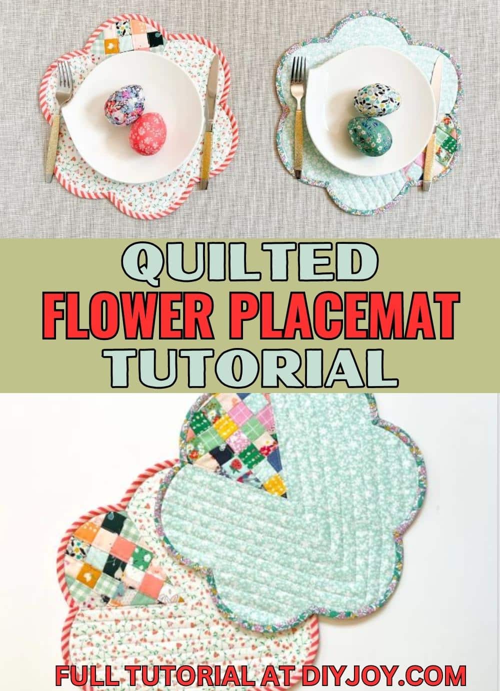 Quilted Flower Placemat Tutorial
