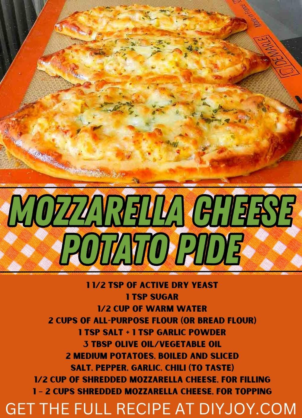 Mozzarella Cheese Potato Pide Recipe