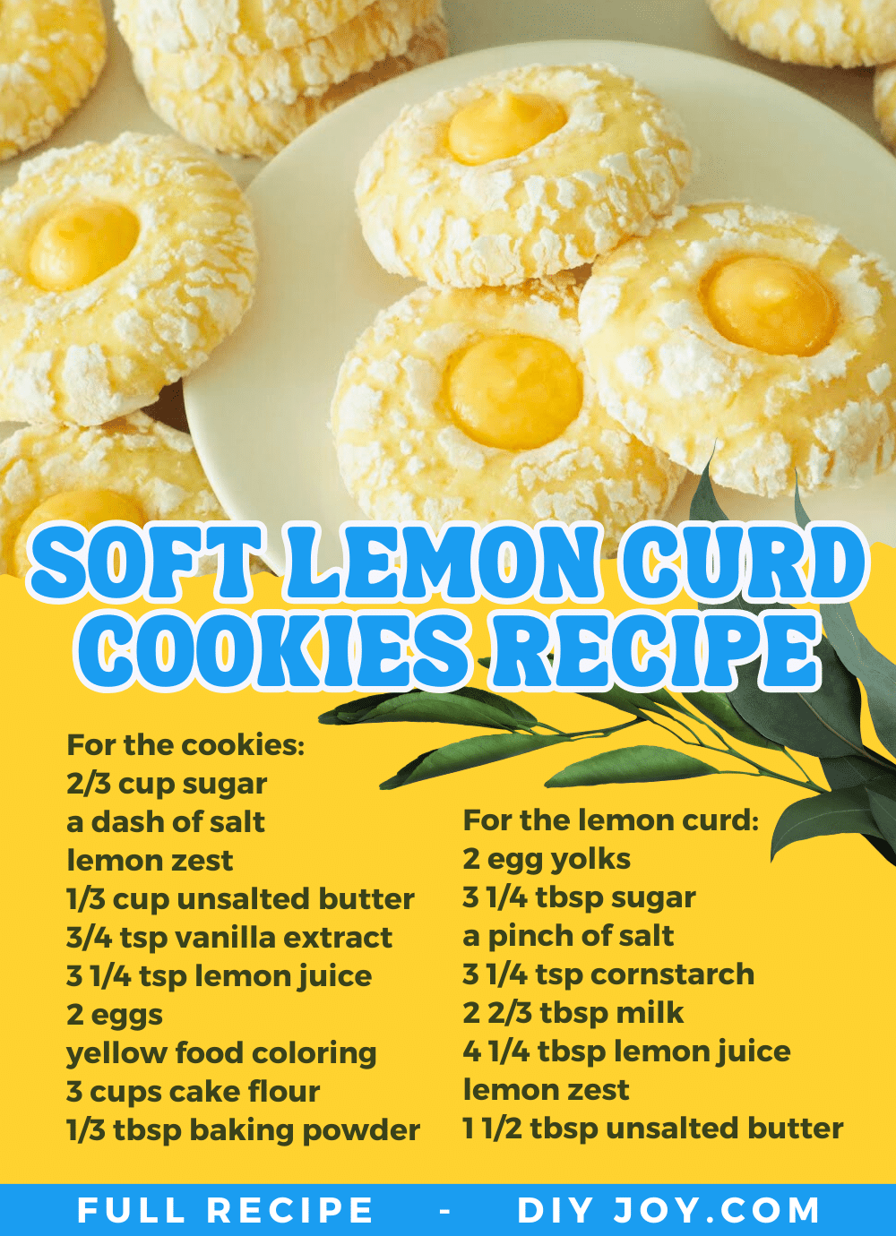 Soft Lemon Curd Cookies Recipe