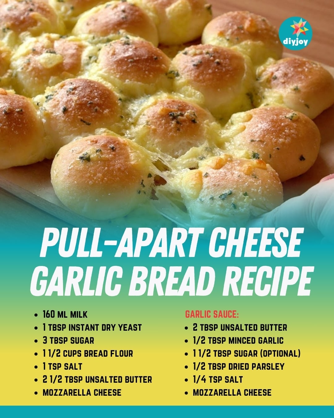 PullApart Cheese Garlic Bread Recipe