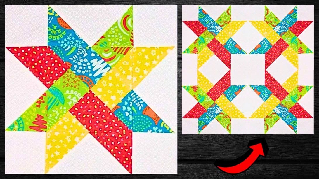 Easy Woven Star Quilt Block Tutorial