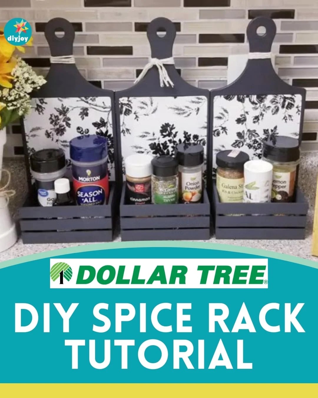 DIY Dollar Tree Spice Rack Tutorial DIY Joy