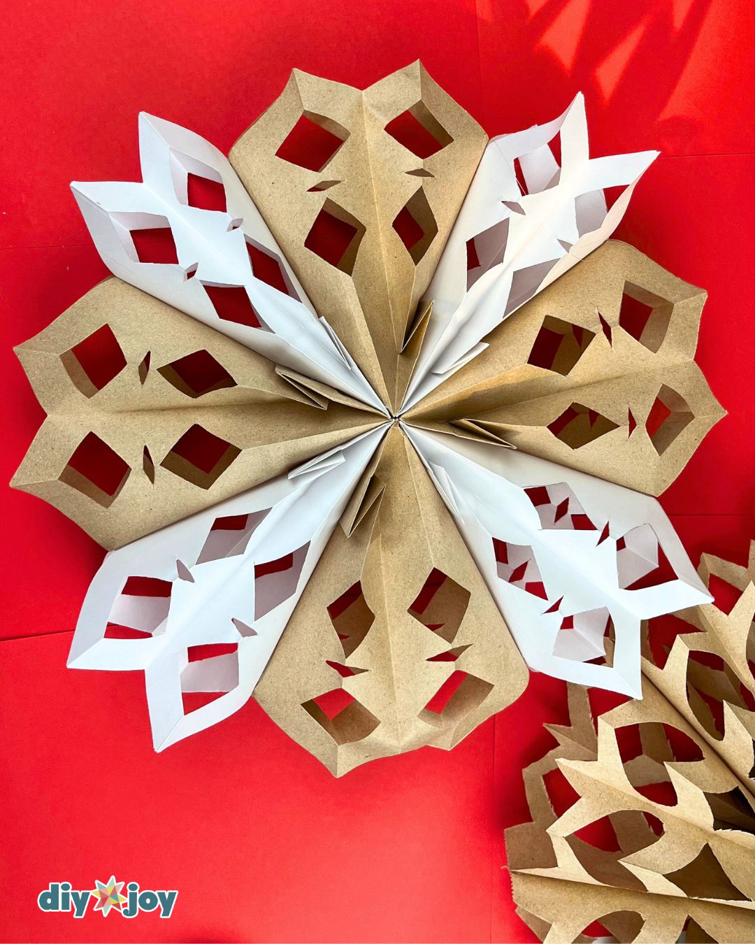 Snowflake Paper Bag DIY Easy StepbyStep Guide DIY Joy(05)