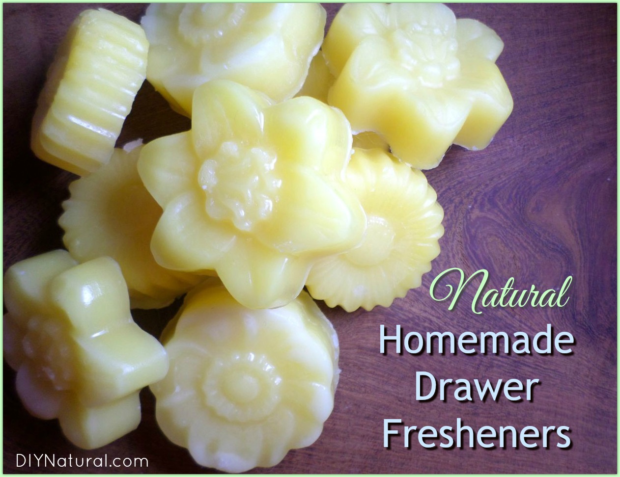Homemade Drawer Freshener Beeswax and Essential Oils