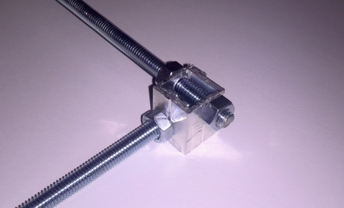 Threaded rod joint using aluminium square tube DIY Projects