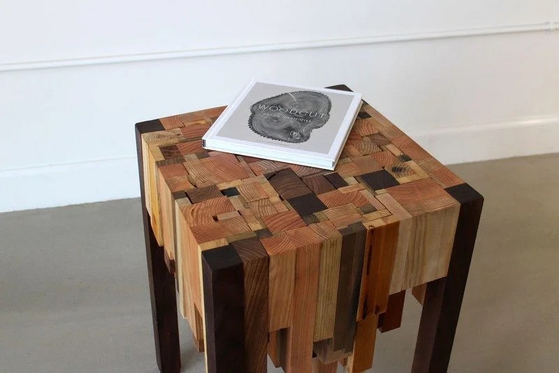 Make a beautiful end table from scrap timber pieces!