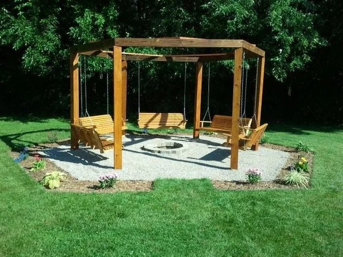 Build Your Own Fire Pit Swing Set DIY projects for everyone!