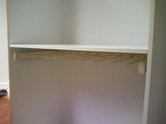 DIY Sliding Pants Rack DIY projects for everyone!