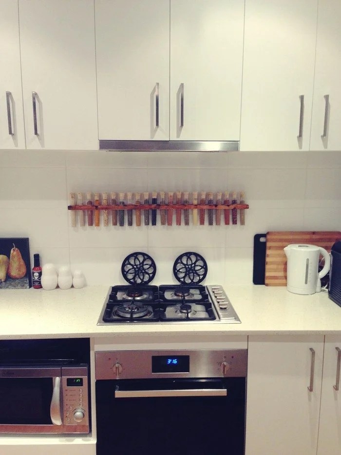 Convenient Test Tube Spice Rack Practical 7Step Organizer