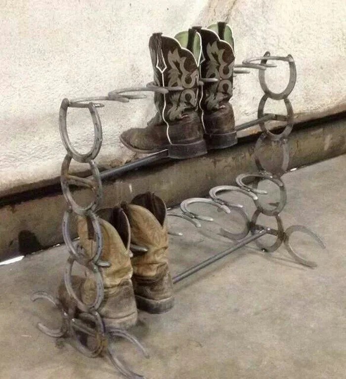 How to build a boot rack from horseshoes DIY projects for everyone!