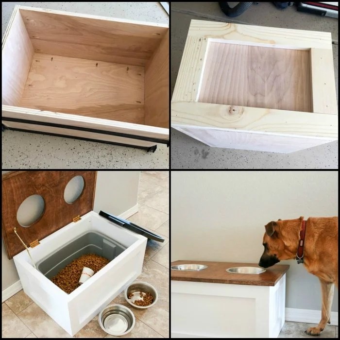 How to Make A Dog Bowl Riser with Storage DIY projects for everyone!