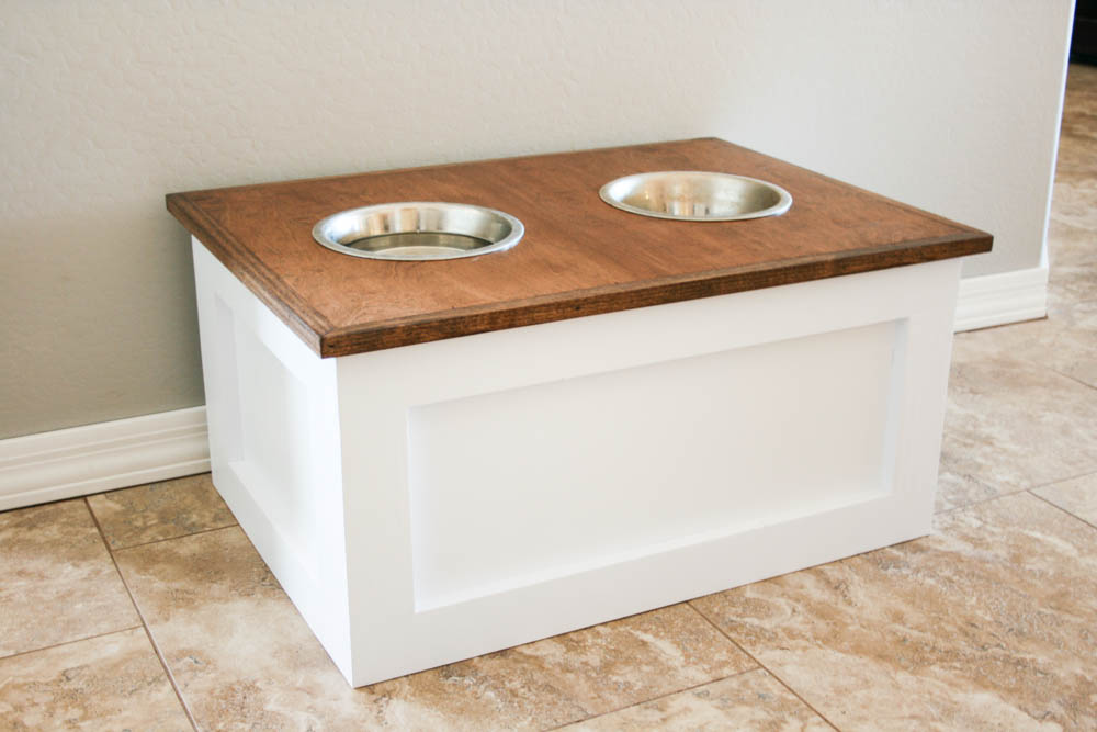 How to Make A Dog Bowl Riser with Storage DIY projects for everyone!