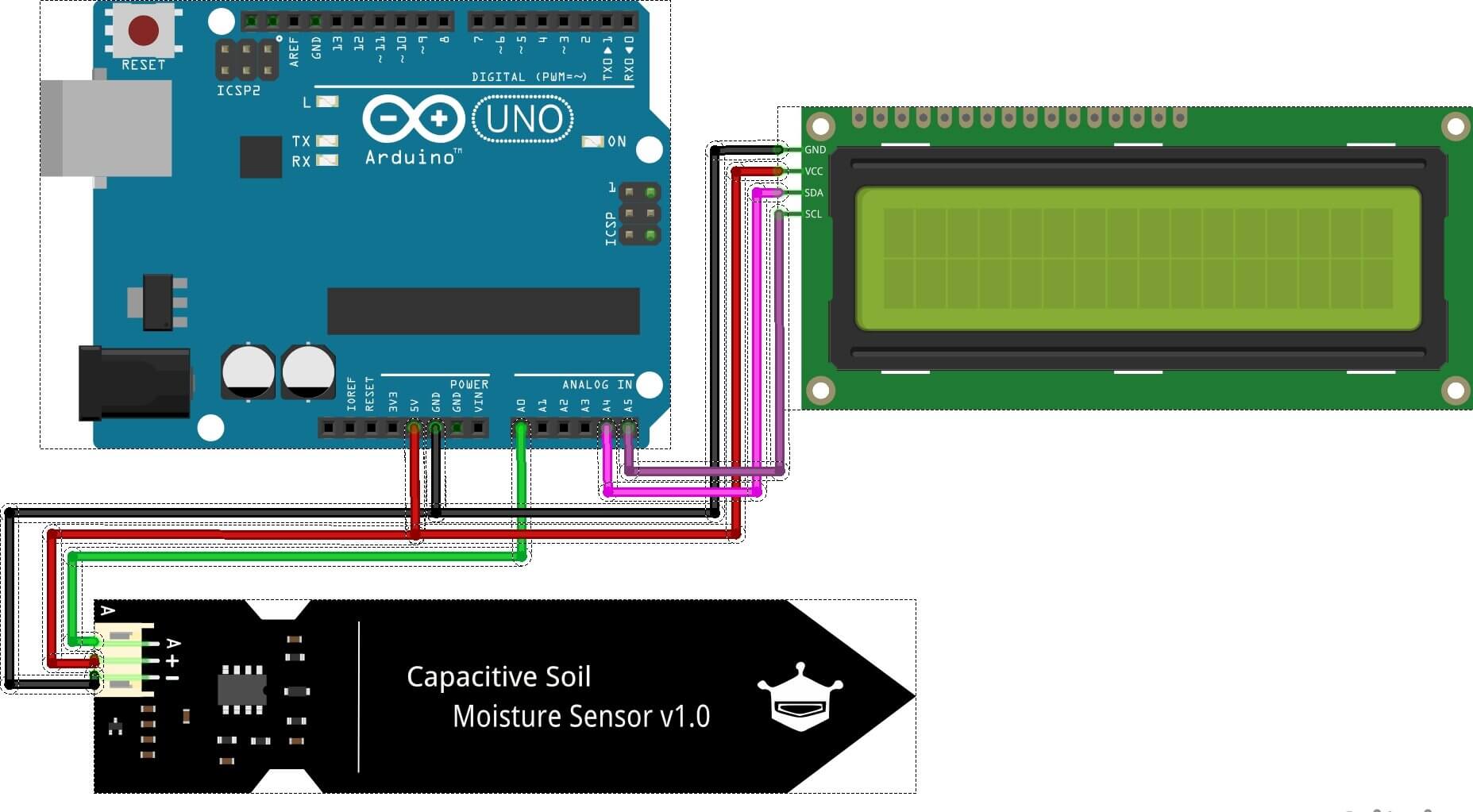 Capacitive Soil Moisture Sensor v1.2 With Arduino Tutorial