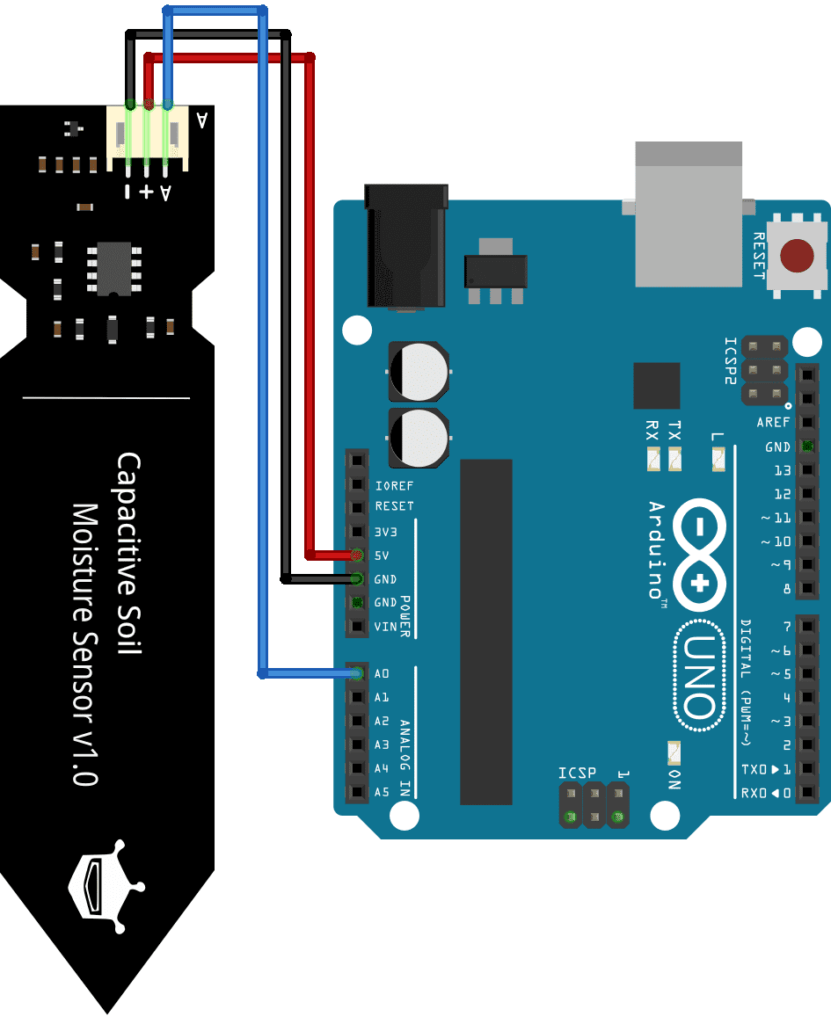Capacitive Soil Moisture Sensor v1.2 With Arduino Tutorial