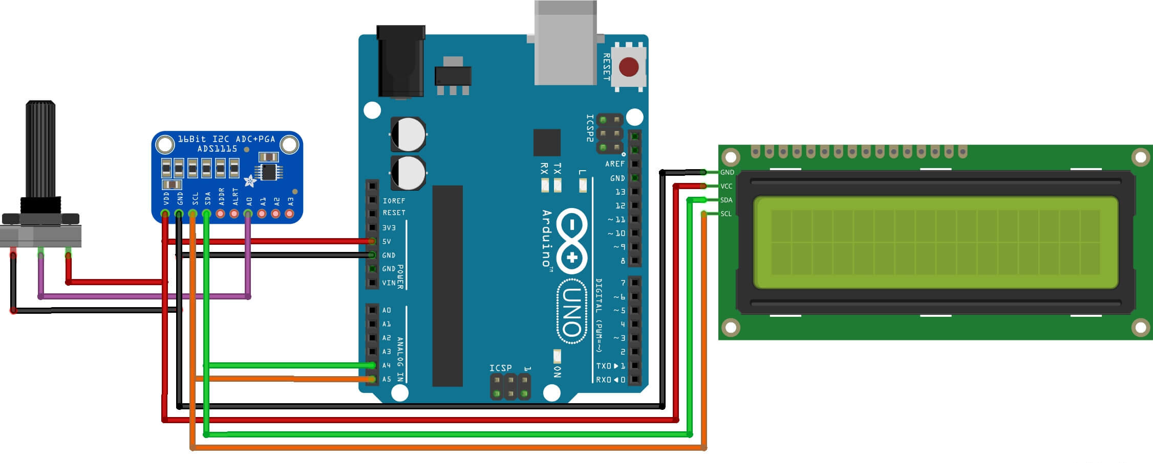 How to Interface ADS1115 16Bit ADC with Arduino