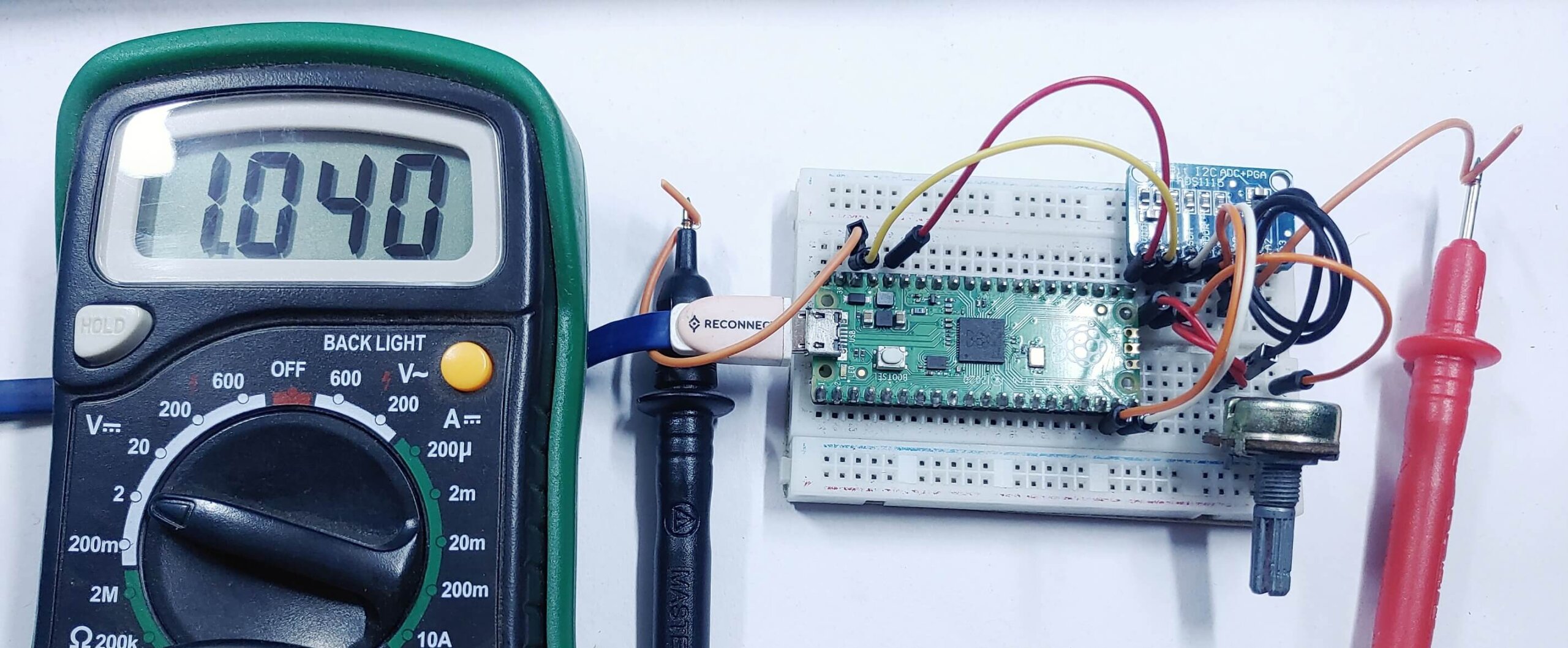 ADS1115 AnalogtoDigital Converter with Raspberry Pi Pico