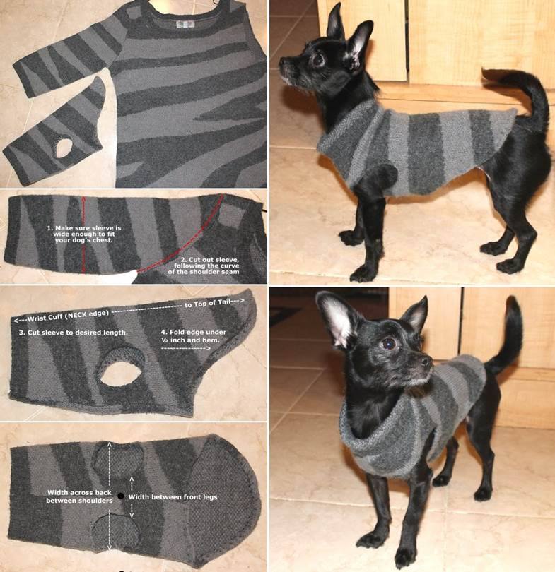 DIY Recycled Dog Sweater Tutorial DIY Tag