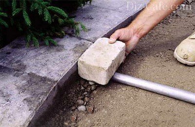 Укладка тротуарной плитки под углом