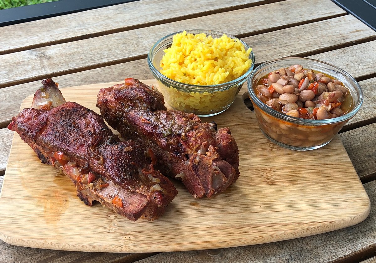 DrBBQ's Chile Country Style Ribs with Borracho Beans Dizzy Pig