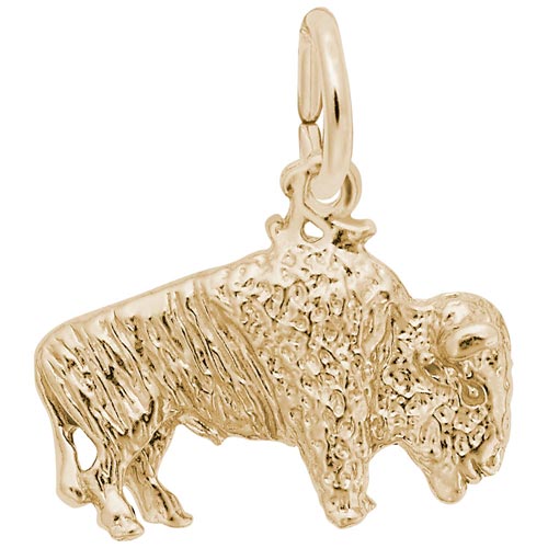 Rembrandt Buffalo Charm, 14k Yellow Gold