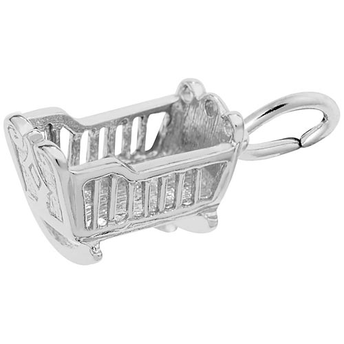 Sterling Silver Baby Cradle Charm by Rembrandt Charms