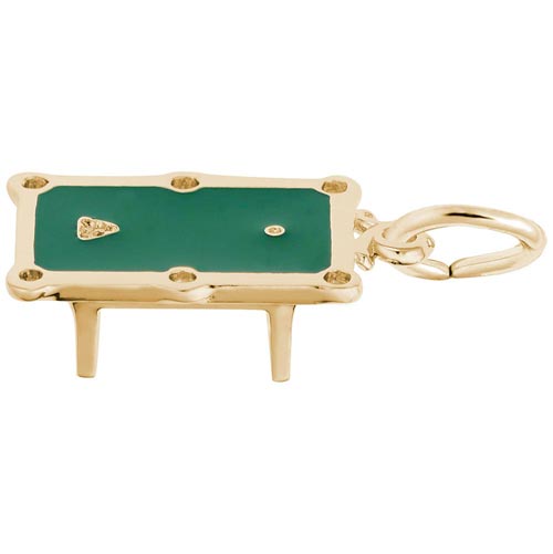 14k Gold Pool Table Charm by Rembrandt Charms