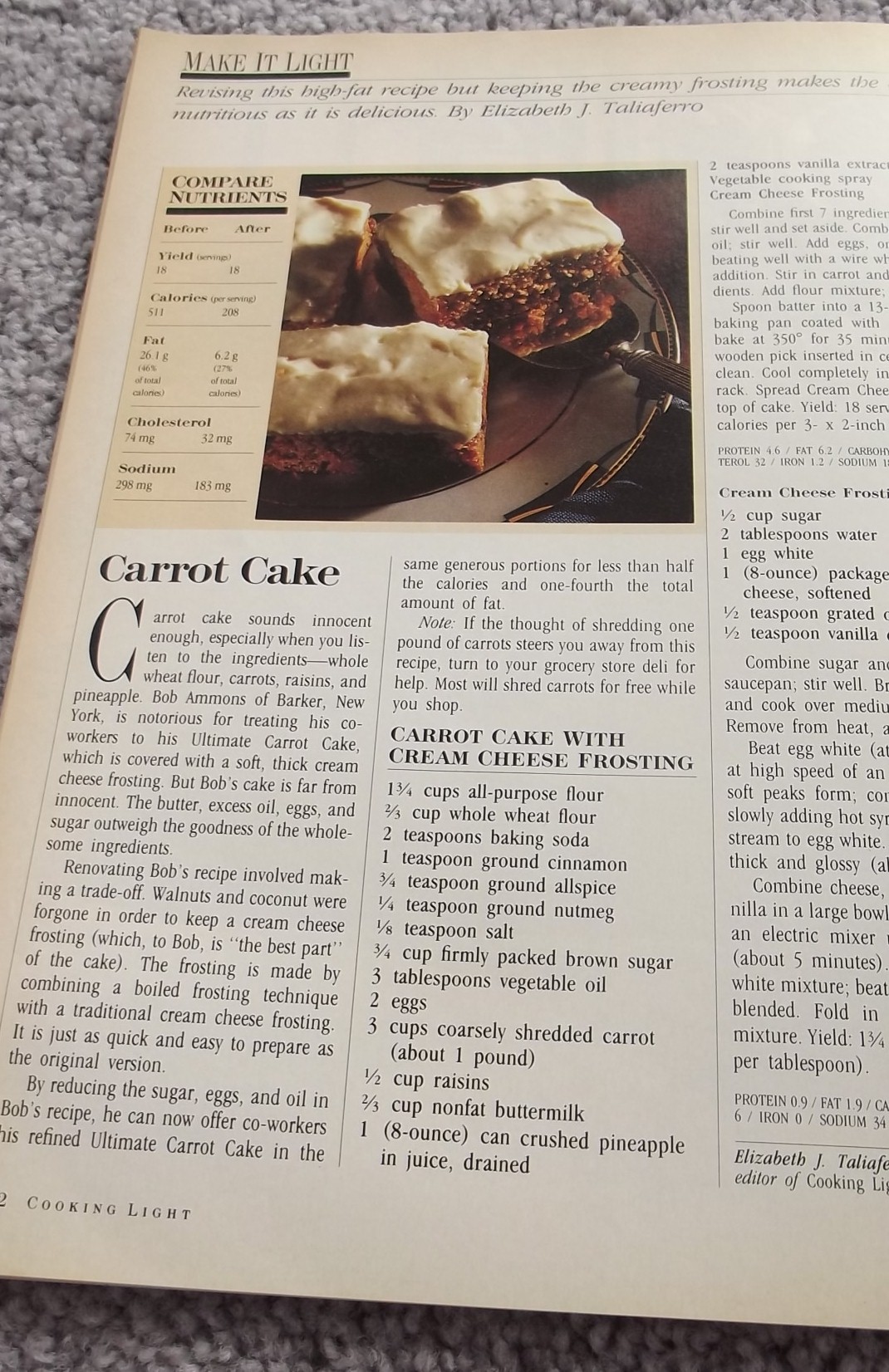 MagazineCooking light Magazine 1990 D & J's Antiques and Things