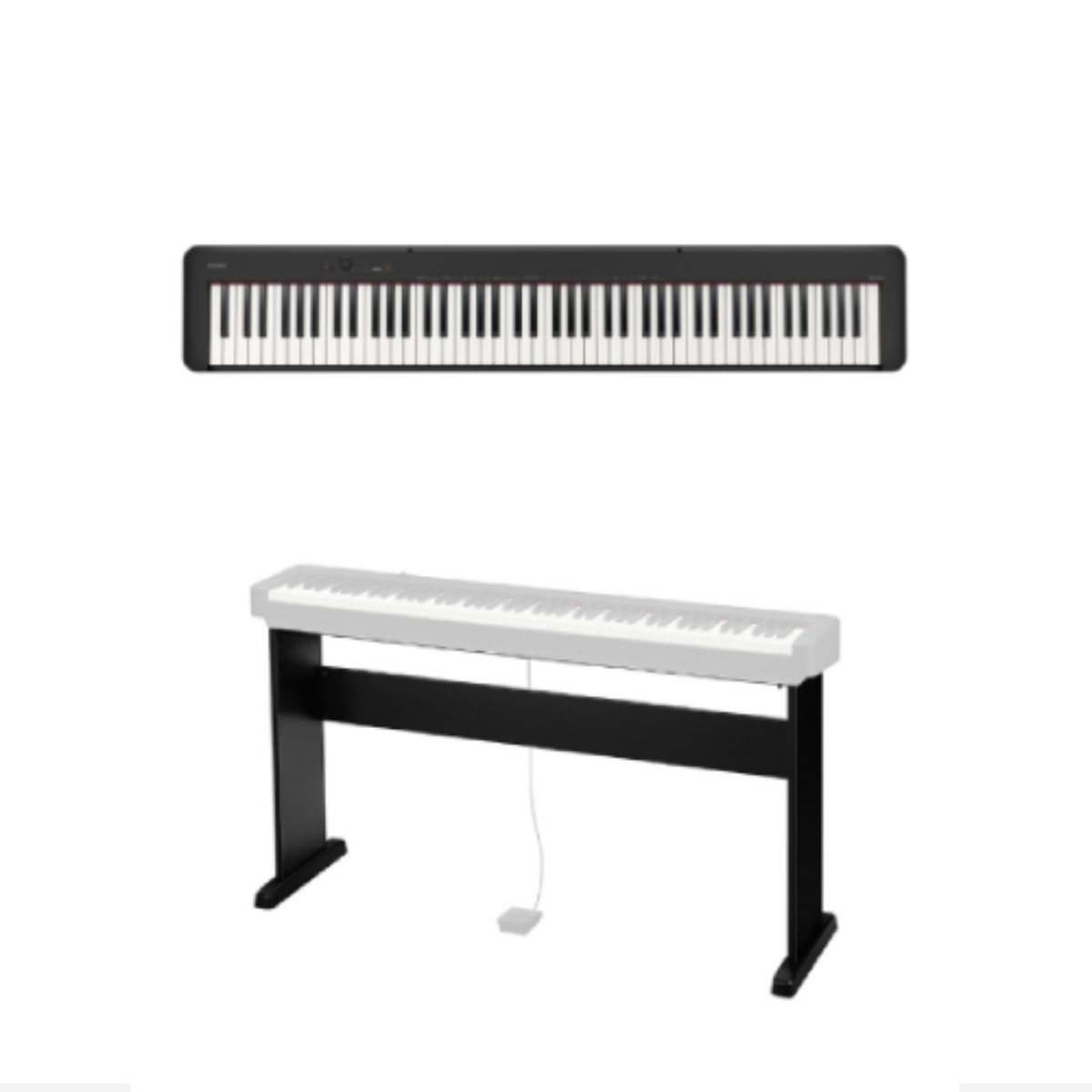Casio CDPS160 Compact Digital PianoBlack + Casio CS46 Stand DJ Corner