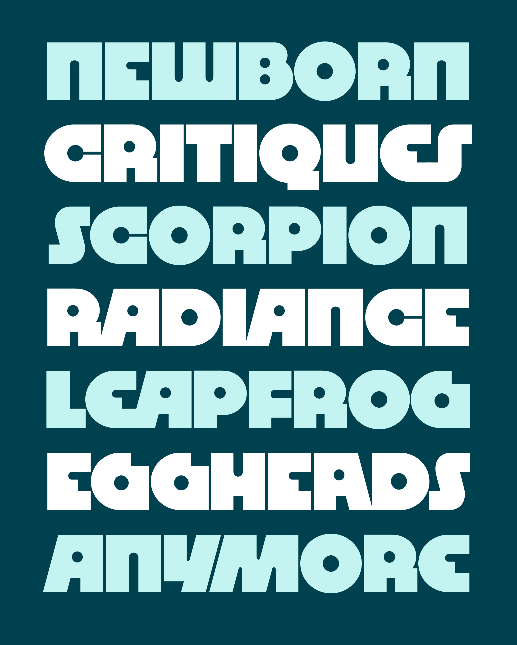August’s Font of the Month Megazoid David Jonathan Ross