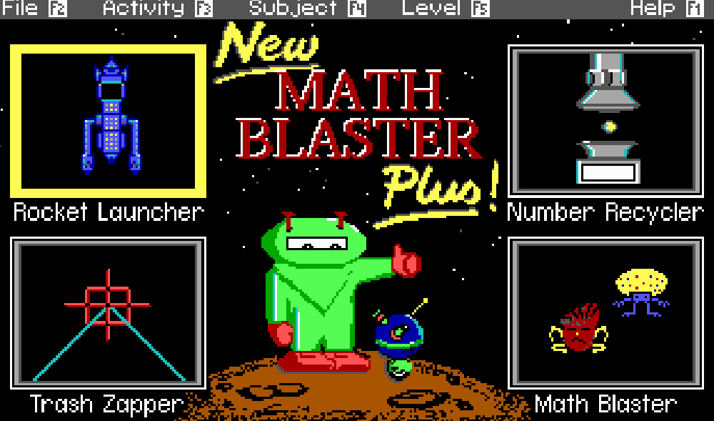 Math Blaster Plus Dos Game (1987) DJ Retro Games