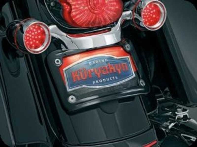 Kuryakyn Curved License Plate Mount Touring Mozaic Racing
