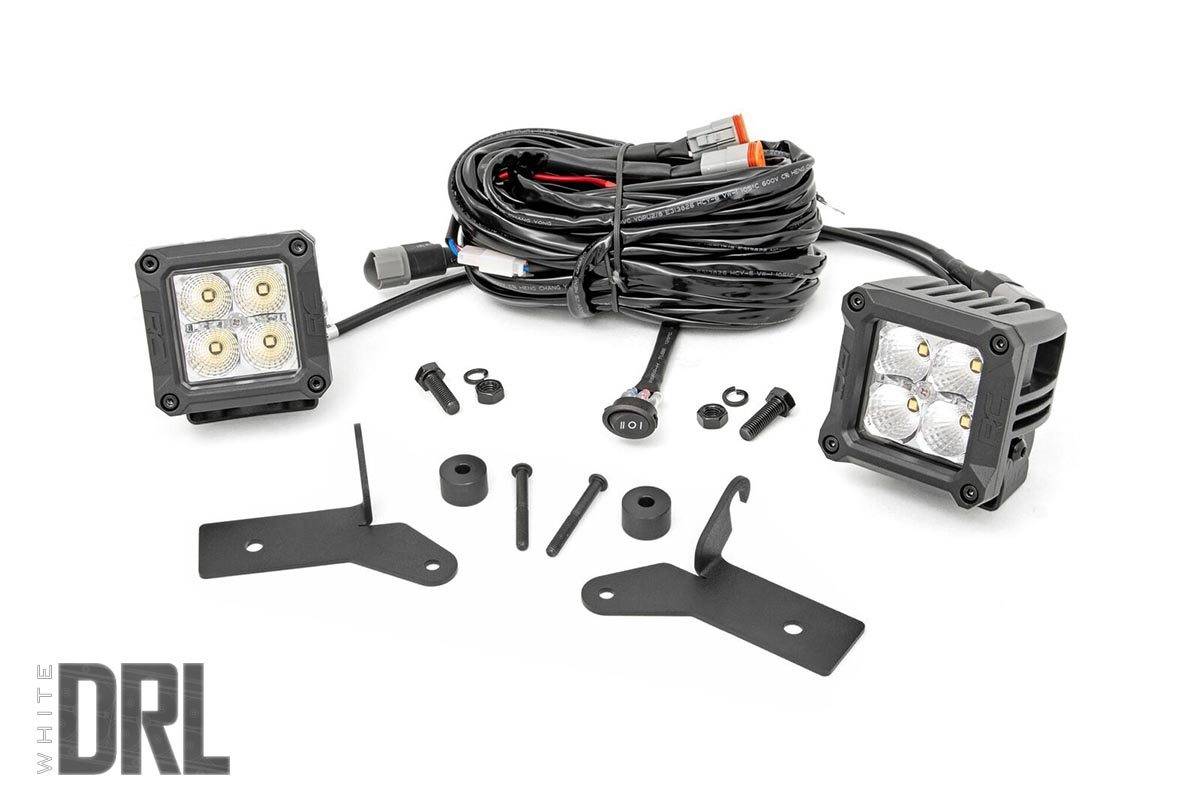 Jeep 2inch LED Lower Windshield Kit (1819 Wrangler JL Chrome Series