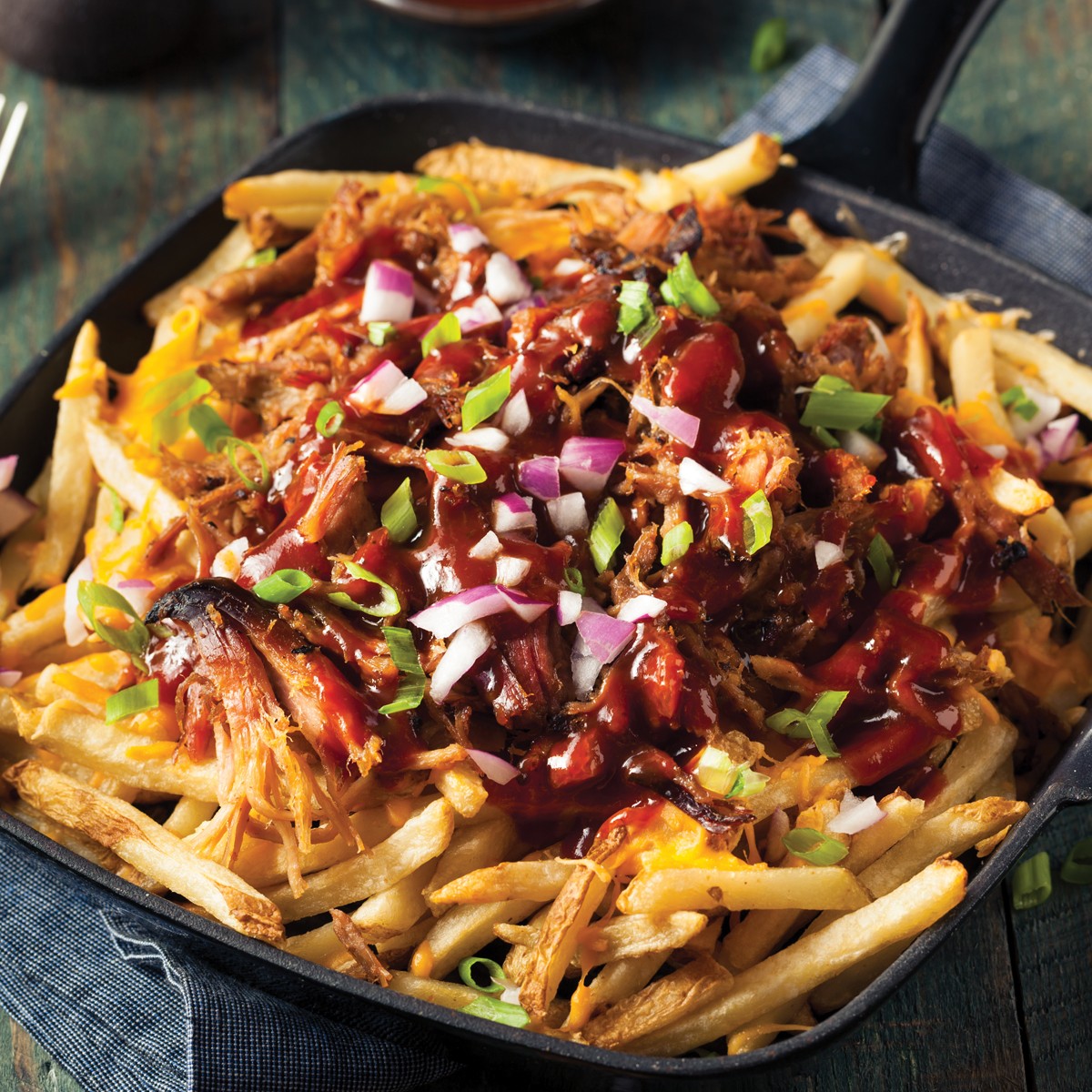Pulled Pork Loaded Fries SunPork Fresh Foods
