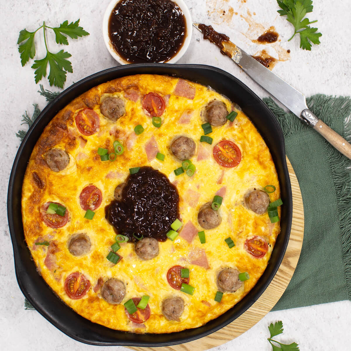 Spicy Sicilian Sausage Omelette SunPork Fresh Foods