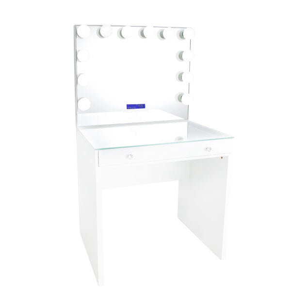 Slaystation® Clear Top Mini Vanity Table + Glow Plus Mirror Bundle