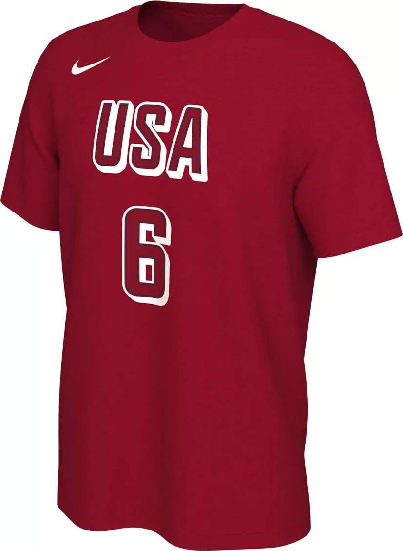 Nike Adult USA 2024 Sabrina Ionescu 6 Red TShirt Dick's Sporting Goods