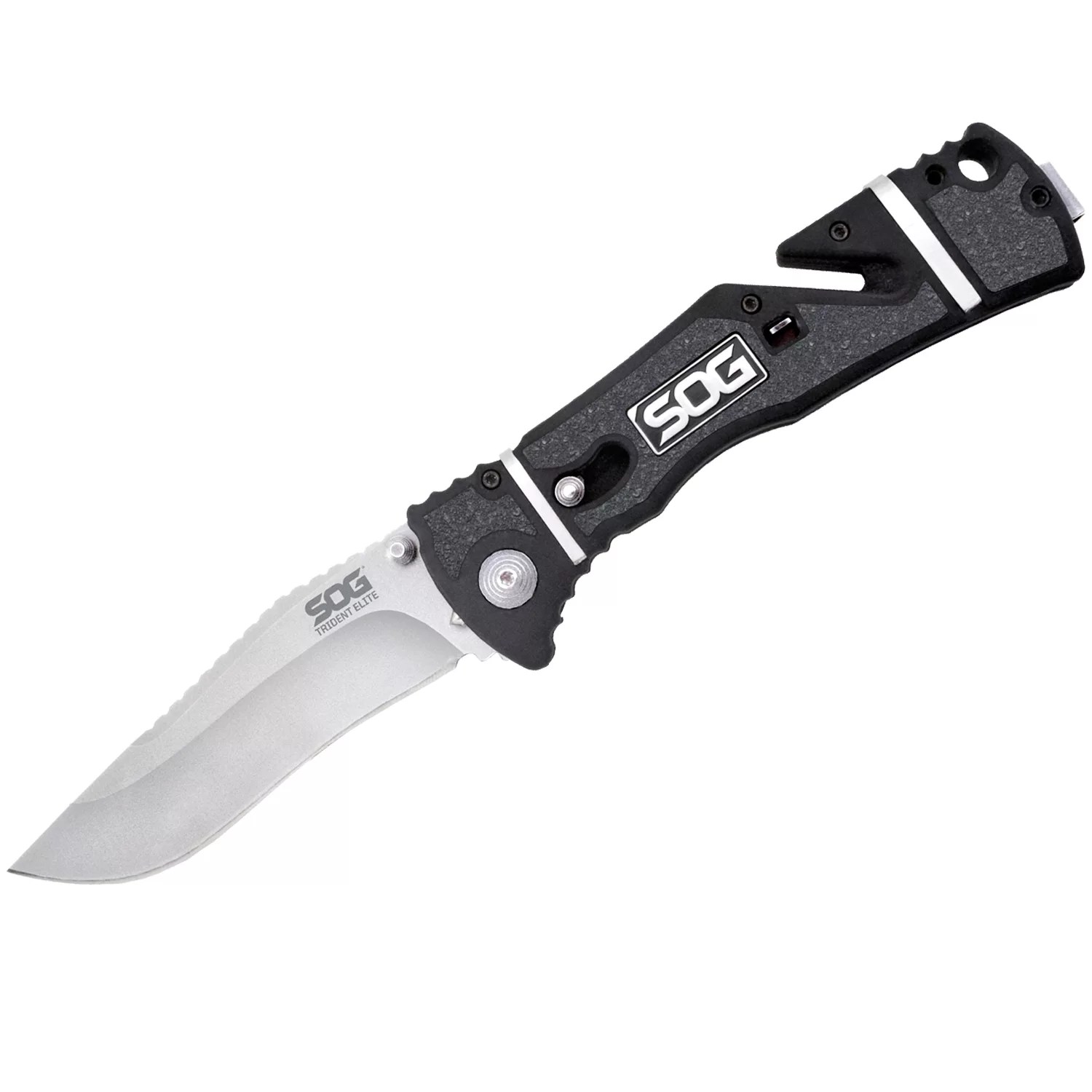 SOG Knives Trident Elite Clip Point Knife Satin Publiclands