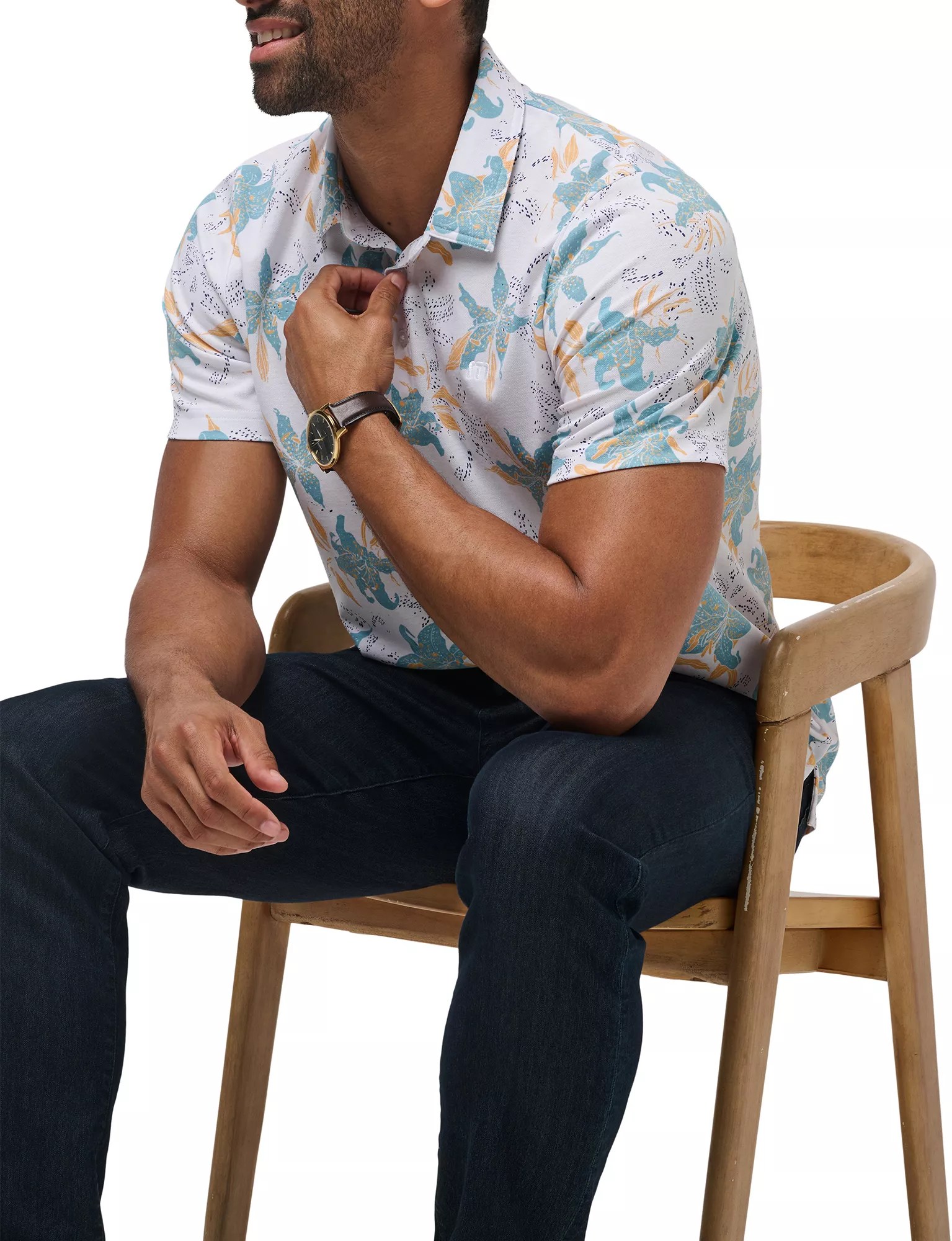 TravisMathew Men's Paradise Peak Golf Polo Golf Galaxy