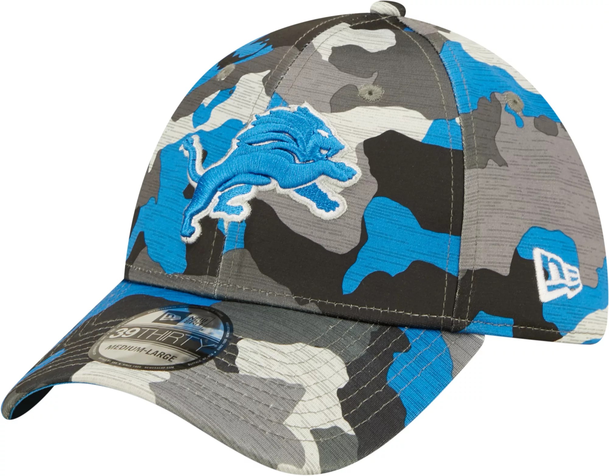 New Era Men's Detroit Lions Sideline Training Camp 2022 Camouflage