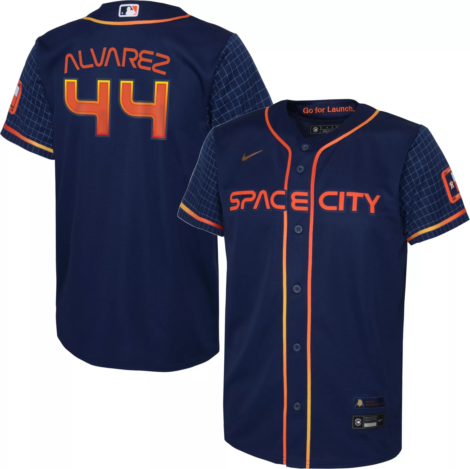 Baseball Jerseys New Houston Astros 44 Yordan Alvarez Navy Stitched