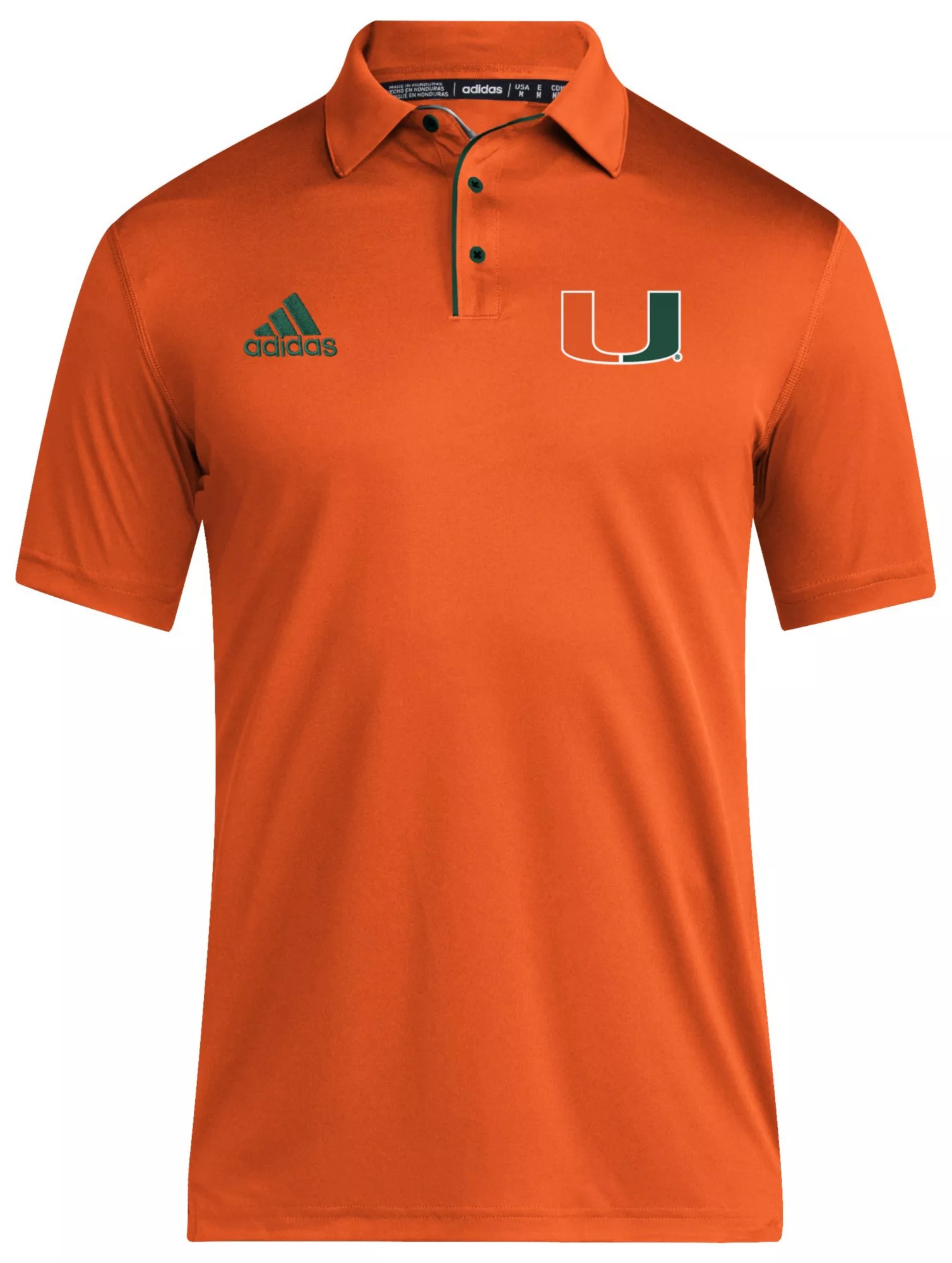 adidas Men's Miami Hurricanes Orange Coaches Polo Dick's Sporting Goods