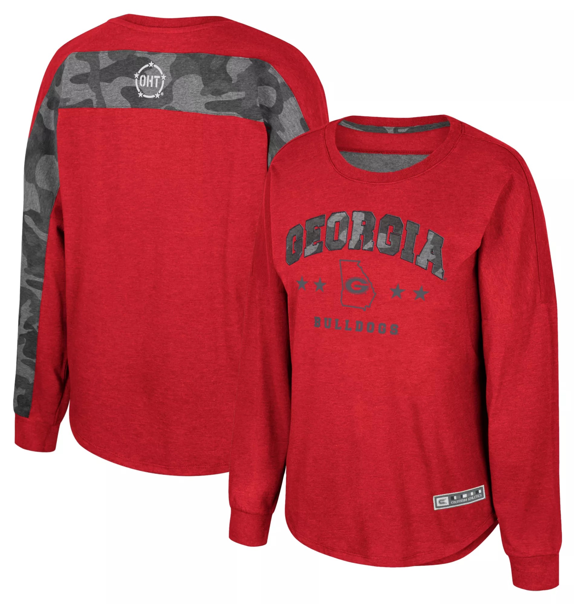 Colosseum Women's Bulldogs Red Oorah Long sleeve Dolman TShirt Dick's Sporting Goods