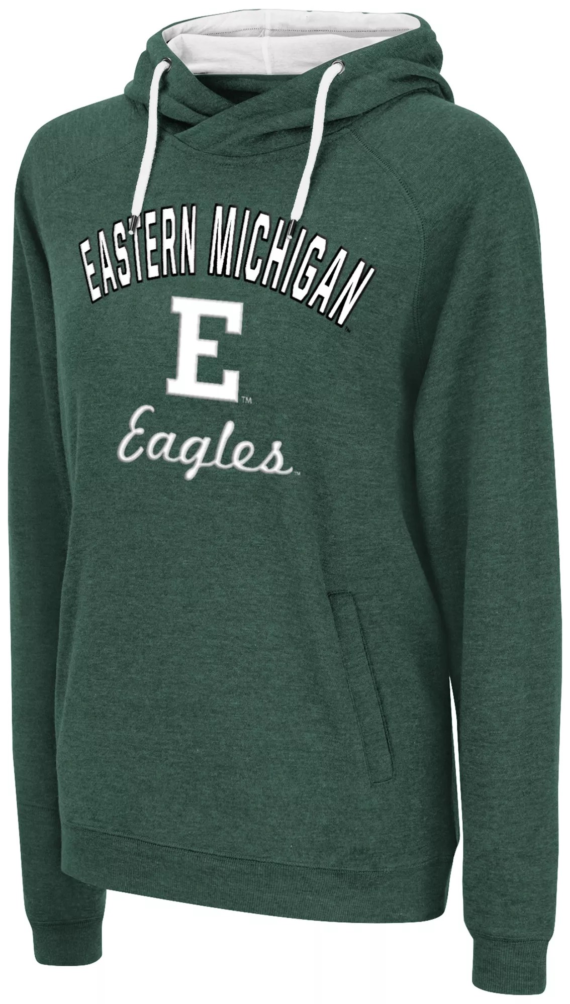 Colosseum Women's Eastern Michigan Eagles Green Pullover Hoodie Dick
