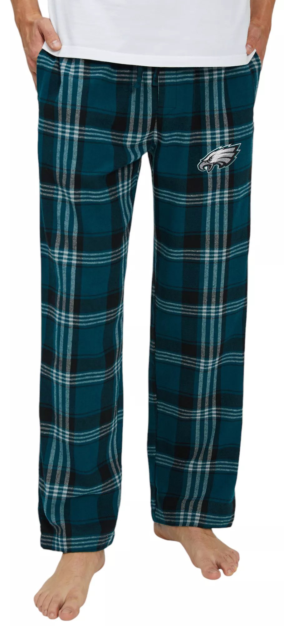 Concepts Sport Men's Philadelphia Eagles Green/Black Flannel Pants